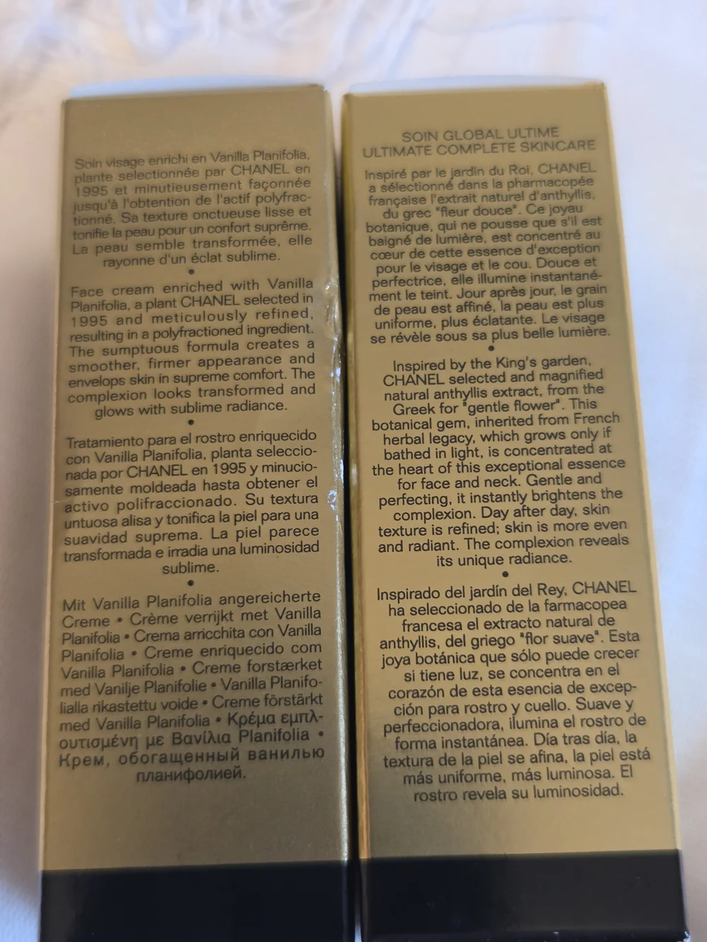 CHANEL Sublimage La Crème & L'Essence Lumière - Gold Packaging
